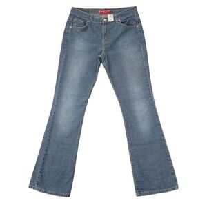 Levi's 515 Nouveau Boot Cut Stretch Jeans Women's 12 Short Mid Rise Medium Wash